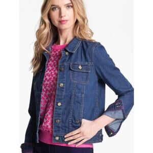 KATE SPADE Denim Jacket Gold Buttons Size XS